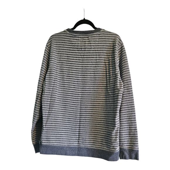 Grayers Clothier XXL Mens Blue Grey Stripped Pullover Crew Neck Long Sleeve - Picture 2 of 6